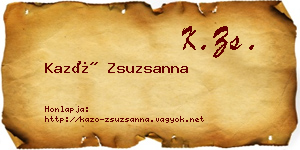 Kazó Zsuzsanna névjegykártya