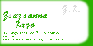 zsuzsanna kazo business card